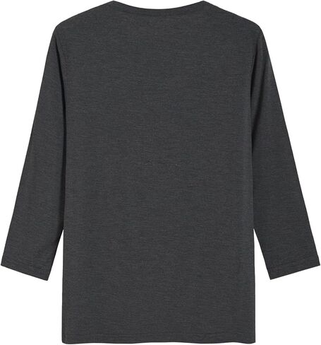 Latuza Women's Bamboo Viscose 3/4 Sleeve Top Slim Fit Crew Neck Shirt 2 Pack in Kuwait