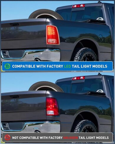 Nilight Taillight Assembly Compatible with 2013 2014 2015 2016 2017 2018 Dodge Ram 1500 2014-2018 Ram 2500 3500 LED Style Driver Side and Passenger Side Rear Tail Light with Bulbs in Saudi Arabia