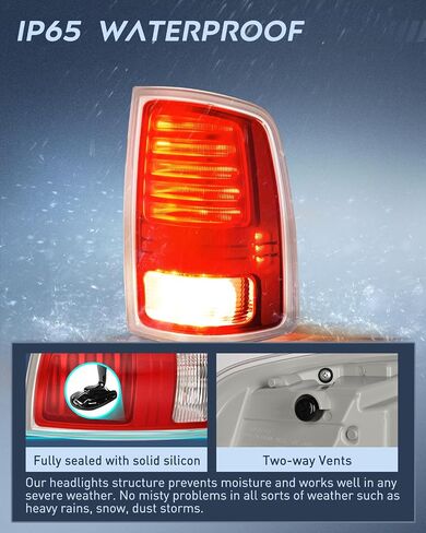 Nilight Taillight Assembly Compatible with 2013 2014 2015 2016 2017 2018 Dodge Ram 1500 2014-2018 Ram 2500 3500 LED Style Driver Side and Passenger Side Rear Tail Light with Bulbs in Saudi Arabia