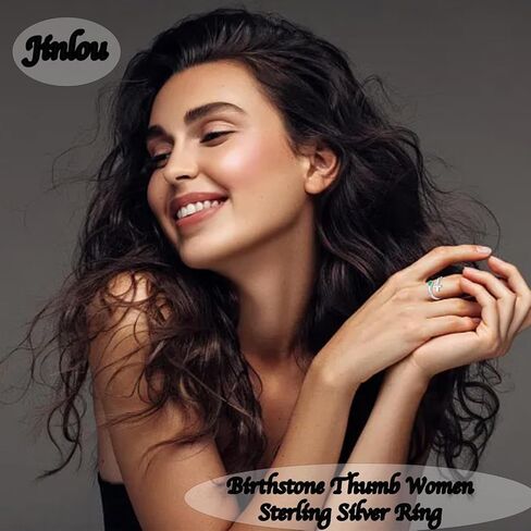 Sterling Silver Opal Ring for Women Adjustable Thumb White Fire Opal Birthstone Jewelry Gift Dainty Band Minimalist Promise Rings for Her in Kuwait