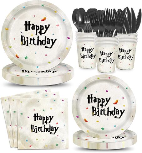 168pcs معالج أعياد الميلاد لحفلات أعياد الميلاد اللوحات الورقية السحرية مناديل القابلة للتصرف في كأس الشوكة عيد ميلاد أدوات المائدة الطاولة in Kuwait