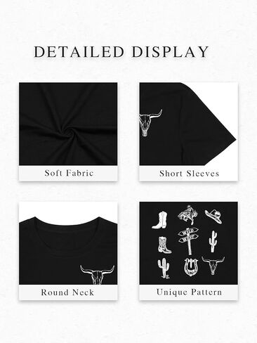 Western Shirts for Women Vintage Rodeo Shirts Wild West Cowboy T Shirt Oversized Country Music Short Sleeve Tops in Saudi Arabia