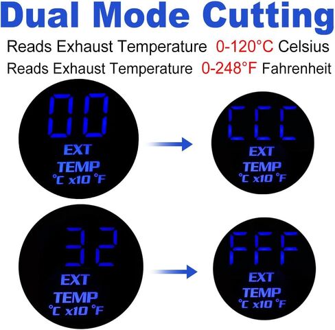 WATERWICH EGT Exhaust Gas Temperature Gauge Meter Kit 2inch 52mm Celsius & Fahrenheit for Car Vehicle Boat Automotive in Saudi Arabia