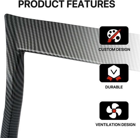 KARPAL Front Grill Outline Trim Overlay Cover Fit for 2014 2015 2016 2017 Infiniti Q50 S Carbon Fiber in Saudi Arabia