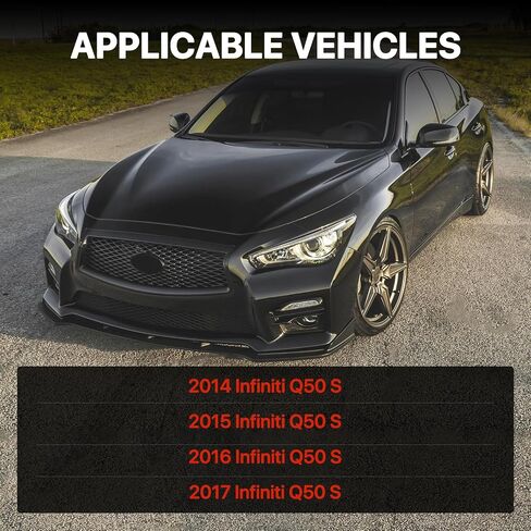 KARPAL Front Grill Outline Trim Overlay Cover Fit for 2014 2015 2016 2017 Infiniti Q50 S Carbon Fiber in Saudi Arabia