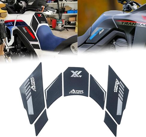 for XL750 Transalp xl750 Transalp 2024 Waterproof Pad Rubber Sticker 3D Embossed Rubber Fuel Tank Pad Fuel Tank Knee Pad Sticker XL750 Transalp 2023-2024 Motorcycle Accessories (Red) in Saudi Arabia