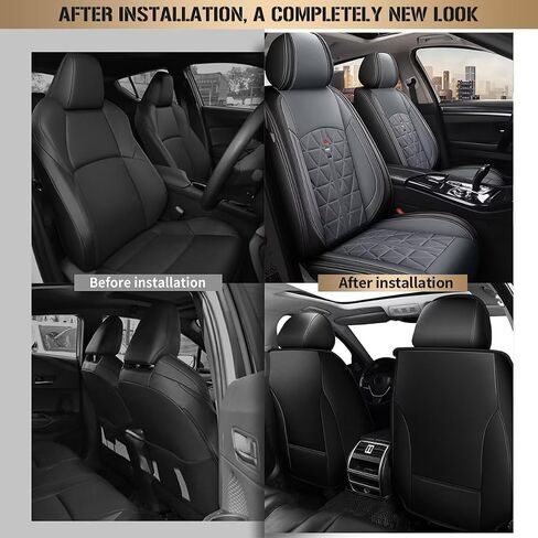 Seat Covers Full Set Fit for Chevy Colorado 2015-2024 2025 2026 Crew Cab | Extended Cab Z71 LT ZR2 Work Truck Leather Car Seat Covers Waterproof Seat Cushion Protectors (Black&Red Line) in Saudi Arabia