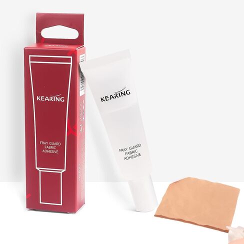 Fray Guard Fabric Adhesive, Clear Permanent Fabric Glue for Seam Sealing and Edge Protection, Suitable for All Fabrics, Quick-Dry, Waterproof, 0.85oz/25ml in Kuwait