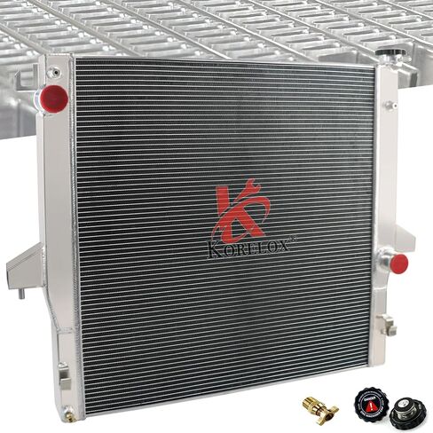 CU2711 Aluminum Radiator Compatible with 2003-2010 2007 Dodge Ram 3500 Radiator 2005 Dodge Ram 2500 Radiator Pickup Truck 5.9L 6.7L CUMMINS, 4 Row Performance Full Aluminium Radiator in Saudi Arabia