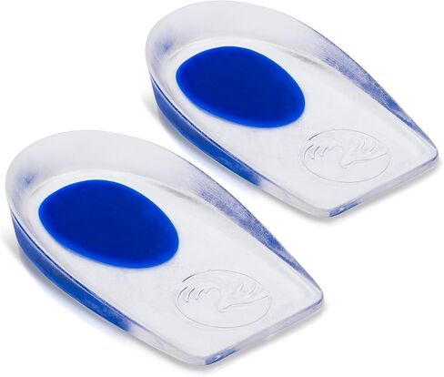 Gel Heel Pads for Shoes Heel Pain Relief | Plantar Fasciitis Heel Cups | Silicone Heel Cushions for Heel Spurs | Heel Protector Insoles | Heel Inserts for Women & Men (1 Pair, Small/Medium) in Kuwait