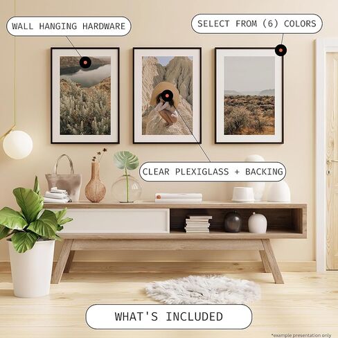 إطارات Craig Frames إطار الصورة المخصصة - مصنوعة للطلب بأي حجم من 12x18 إلى 24 × 36 (¼ "" الزيادات) ، 1 بوصة أساسي in Saudi Arabia