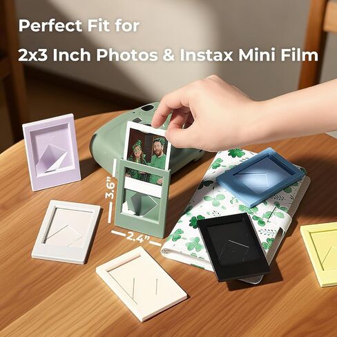 إطارات صور مصغرة من 16 عبوة 2x3 ، عرض صور طاولة صغيرة ملونة ، متوافقة مع فيلم Fujifilm Instax Mini و Polaroid 3 بوصة ، مثالي للمكتب والمنزل والديكور المكتبي in Saudi Arabia