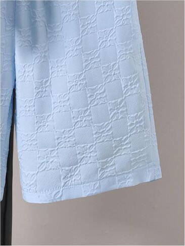 GORGLITTER Boy's 2 Piece Outftis 3D Embossed Button Down Short Sleeve Shirts and Shorts Set in Saudi Arabia