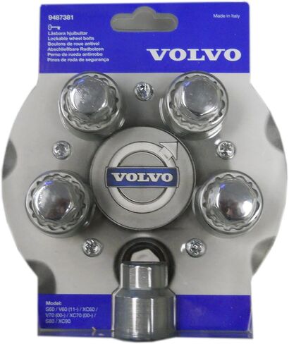 قفل عجلات Volvo Genuine Lug Nut Kit S60 XC60 V70 XC70 S80 XC90 انظر الرسم البياني الجديد in Saudi Arabia