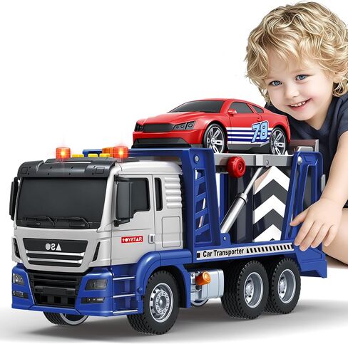 لعبة Truck Truck Truck Springflower ، 3 4 5 5 6 سنوات من العمر ، مركبة شاحنات صغار ، 12 "لعبة كبيرة مع صوت سيارة ، هدايا عيد ميلاد لـ 3 4 5 6 بويز والبنات in Kuwait