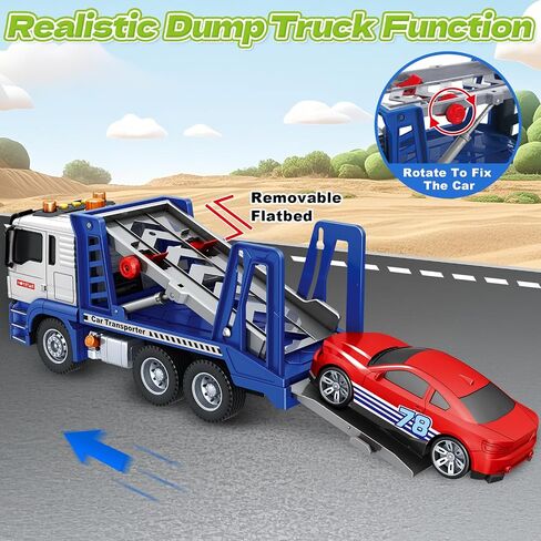 لعبة Truck Truck Truck Springflower ، 3 4 5 5 6 سنوات من العمر ، مركبة شاحنات صغار ، 12 "لعبة كبيرة مع صوت سيارة ، هدايا عيد ميلاد لـ 3 4 5 6 بويز والبنات in Kuwait