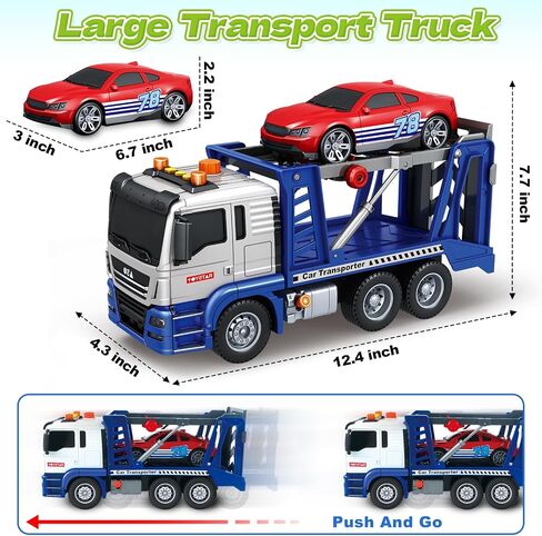 لعبة Truck Truck Truck Springflower ، 3 4 5 5 6 سنوات من العمر ، مركبة شاحنات صغار ، 12 "لعبة كبيرة مع صوت سيارة ، هدايا عيد ميلاد لـ 3 4 5 6 بويز والبنات in Kuwait