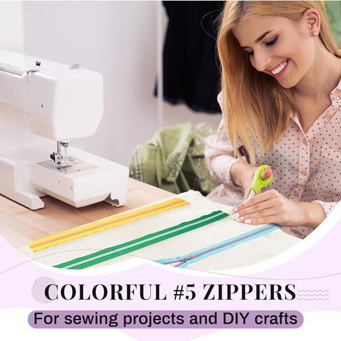 SOLSEW 36 ياردة 12 PCS السوستة الملونة لخياطة #5 ألوان متناقضة النايلون متنوعة من السوستة من قبل الفناء مع 120 منزلق للنساء الرجال DIY خياط الحبس لوازمة الحرف اليدوية in Kuwait