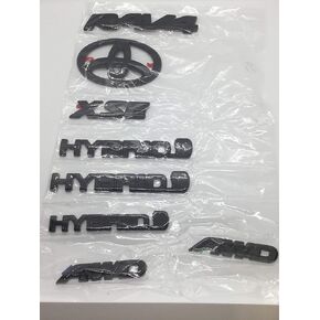 Genuine Toyota 2019 & Newer RAV4 Hybrid XSE Black Blackout Emblem Overlay Kit in Kuwait
