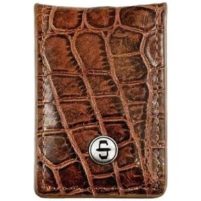 STETSON Cognac Croc Embossed Men's Money Clip 9801004-233, Cognac in Saudi Arabia
