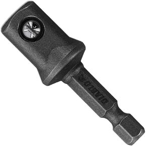 Diablo Square Socket Adapter for Drill and Impact Drivers - Ideal for Standard and Deep Well Sockets, 2" Length, 1/4" Hex to 1/2" Square Adapter Size - DSA0500 in Saudi Arabia