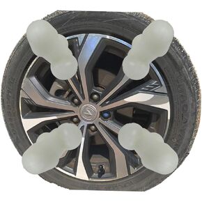 أغطية جذع الصمام المزدوجة للإطارات ، أغطية صمام الإطارات المحكمة الإغلاق ، أغطية صمامات هواء السيليكون مضحك ، عالمي للسيارات ، سيارات الدفع الرباعي ، الدراجات ، الشاحنات ، الدراجات النارية (أسود ، 4 مساءً) in Kuwait