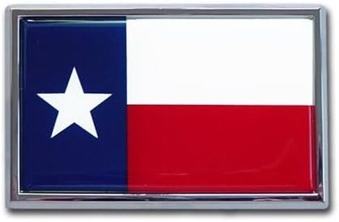 Texas Lonestar State Flag SUV Size Premium Chrome Metal Car Truck Motorcycle Emblem in Saudi Arabia