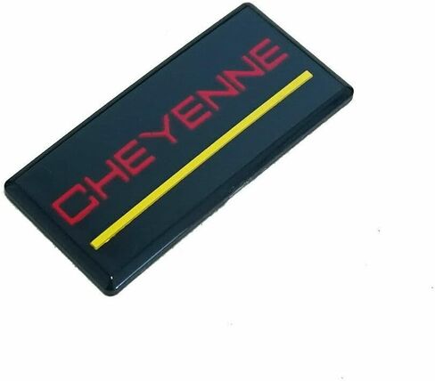 2x 88-98 Cheyenne Roof Bawar Cab Emblem 3D Badge Padge Side Side Screens Replick for Cheyenne (Red Black) in Kuwait