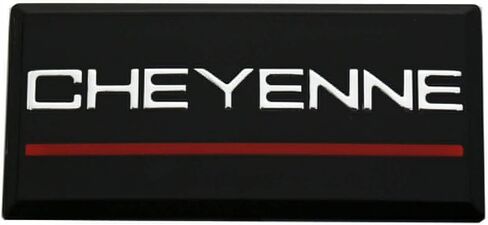 2x 88-98 Cheyenne Roof Bawar Cab Emblem 3D Badge Padge Side Side Screens Replick for Cheyenne (Red Black) in Saudi Arabia