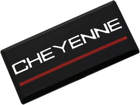 2x 88-98 Cheyenne Roof Bawar Cab Emblem 3D Badge Padge Side Side Screens Replick for Cheyenne (Red Black) in Saudi Arabia