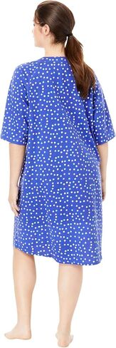 Dreams & Co. Plus Size Short French Terry Zip-Front Robe in Saudi Arabia