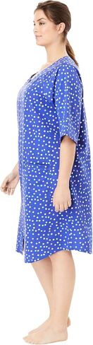 Dreams & Co. Plus Size Short French Terry Zip-Front Robe in Saudi Arabia