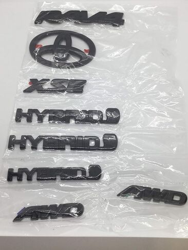 Genuine Toyota 2019 & Newer RAV4 Hybrid XSE Black Blackout Emblem Overlay Kit in Saudi Arabia