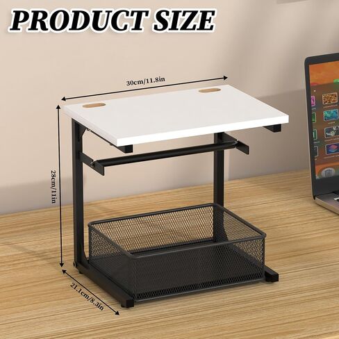 Label Holder for Rolls and Fan-Fold Labels, Shipping Thermal Label Holder with Drawer for Desktop Thermal Printer, Sticker Roll Holder, Label Printer Accessory Supplies for Home, Office Small Business in Saudi Arabia