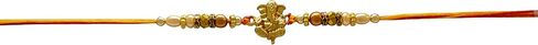 MitranDe Rakhi Bracelet For Brother, Raksha Bandhan Gift For Brother - Sister- Bhabhi-Bhai- Veera - Ganesh ji, Sai Baba Ji & multicolored Rakhee - Set of 4 in Saudi Arabia
