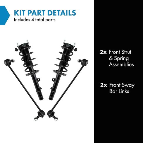 طقم التعليق الأمامي TRQ كاملة الدعامة والملف الربيع Sway Sway Bar Link متوافق مع 2018-2022 Honda Odyssey in Kuwait