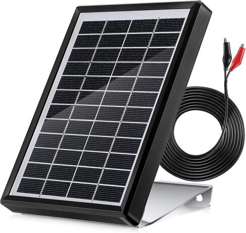 Solar Panel for Deer Feeder 12V 3.5W Waterproof Outdoor Solar Battery Charger with Metal Mounting Bracket Alligator Clip Feeder Solar Panel in Saudi Arabia