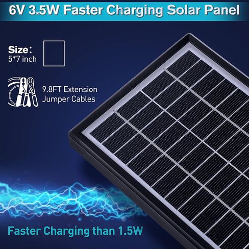 Solar Panel for Deer Feeder 12V 3.5W Waterproof Outdoor Solar Battery Charger with Metal Mounting Bracket Alligator Clip Feeder Solar Panel in Saudi Arabia