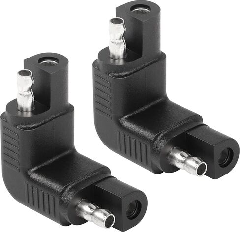 Cerrxian angle angle sae polarity revers adapter ، 90 درجة SAE إلى SAE موصل قطع الاتصال السريع للوحة الشمسية ، RV ، إلخ (2 عبوة) in Saudi Arabia
