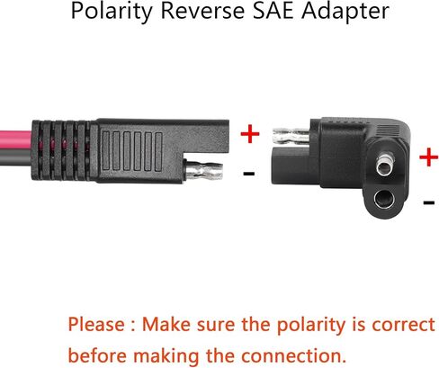 Cerrxian angle angle sae polarity revers adapter ، 90 درجة SAE إلى SAE موصل قطع الاتصال السريع للوحة الشمسية ، RV ، إلخ (2 عبوة) in Saudi Arabia