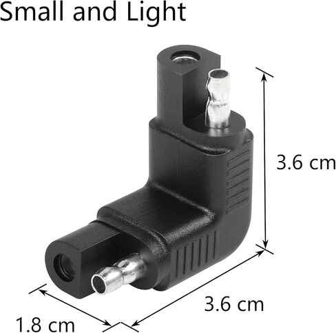 Cerrxian angle angle sae polarity revers adapter ، 90 درجة SAE إلى SAE موصل قطع الاتصال السريع للوحة الشمسية ، RV ، إلخ (2 عبوة) in Saudi Arabia