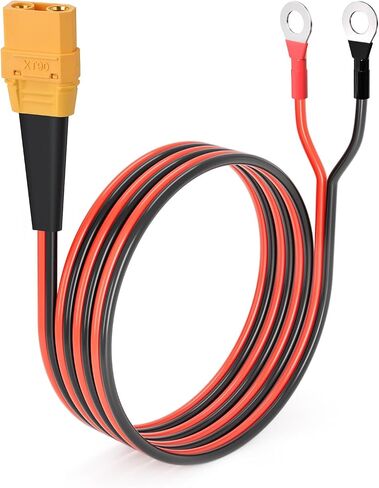 XT90 to O Ring Terminal Cable, 10AWG XT90 Male Connector to O Ring for RC Lipo Battery FPV Racing Drone Portable Power Station(2FT) in Saudi Arabia