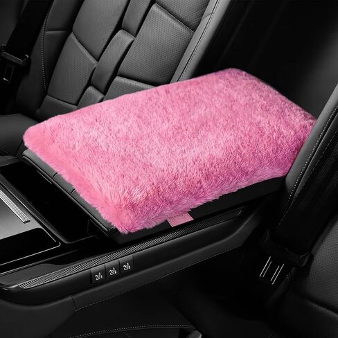 Auto Center Console Cover, Car Center Armrest Cover, 11.8" x 7.9" Middle Console Cover, Soft Fluffy Car Armrest Seat Box Cushion Protector Car Accessories Universal for Vehicles (Blue) in Kuwait