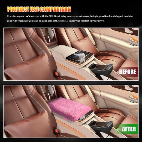 Auto Center Console Cover, Car Center Armrest Cover, 11.8" x 7.9" Middle Console Cover, Soft Fluffy Car Armrest Seat Box Cushion Protector Car Accessories Universal for Vehicles (Blue) in Kuwait