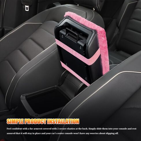 Auto Center Console Cover, Car Center Armrest Cover, 11.8" x 7.9" Middle Console Cover, Soft Fluffy Car Armrest Seat Box Cushion Protector Car Accessories Universal for Vehicles (Blue) in Kuwait