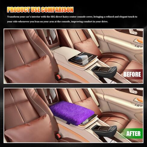 Auto Center Console Cover, Car Center Armrest Cover, 11.8" x 7.9" Middle Console Cover, Soft Fluffy Car Armrest Seat Box Cushion Protector Car Accessories Universal for Vehicles (Blue) in Saudi Arabia