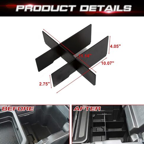 x xotic tech Rear Lower Center Console Organizer Divider Compatible with Dodge RAM 1500 2500 3500 2019 2020 2021 2022 2023 2024 2025 (NOT for Classic, Longhorn, Limited, TRX) in Saudi Arabia