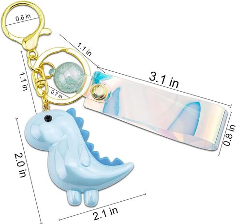 Cute Dinosaur Keychain for Women Valentines Gift Kawaii Key Chains Car Key Accessories for Handbags Backpack Bag in Saudi Arabia
