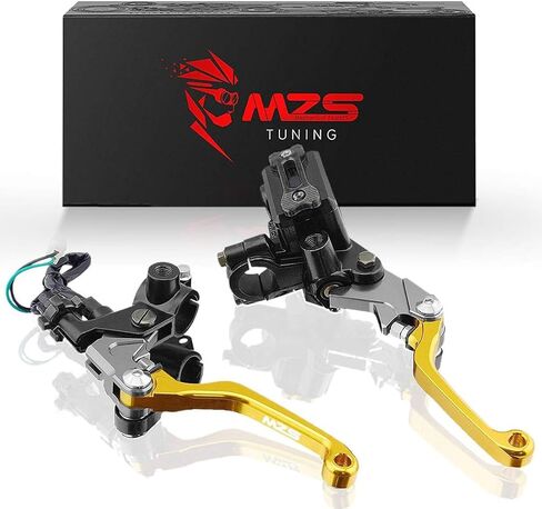 MZS أزرق 7/8 عتلات، مجموعة رافعة قابض أسطوانة الفرامل الرئيسية، محور قابل للتعديل باستخدام الحاسب الآلي العالمي متوافق مع دراجة نارية في الشوارع الرياضية الترابية حفرة صغيرة دراجة سكوتر in Saudi Arabia