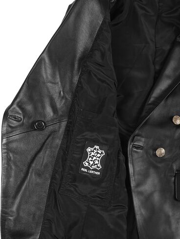 Leather Blazer Women - Classic Double Breasted Elegant Office Blazers Jacket for Woman in Kuwait